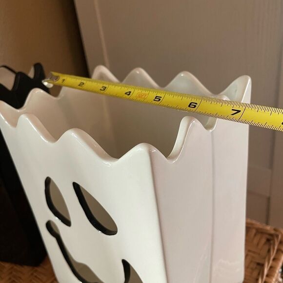 Harry and David Vintage Ghost and Black Cat Large Ceramic Tea Light Candle Boxes - Picture 11 of 13